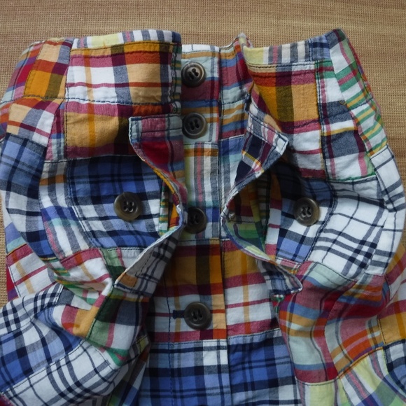 J. Crew Multi-Color Checks Button Up Mini Skirt - Picture 7 of 7